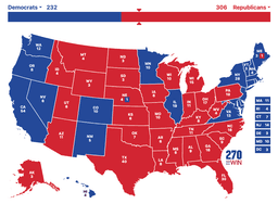 Trump wins 306-232 - AZ, GA, MI, PA, WI, NC