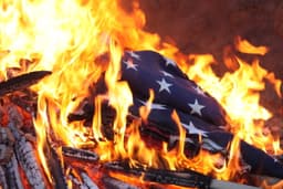 Trump criminalizes desecrating the American flag before August?