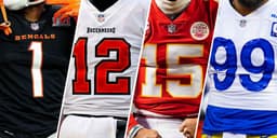 Will the sum of the jersey numbers of every touchdown-scoring player in Super Bowl LVII be greater than 170?