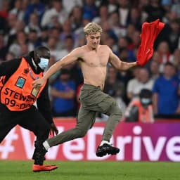 Euro Finals pitch invader?