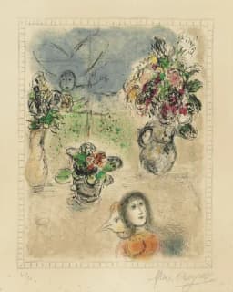 Will Marc Chagall’s “Les trois bouquets” sell for more than $1 million at Christie’s?