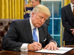 Will Trump say "Nuclear" during signing time?