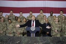 Will Trump say "War" 15+ times during Japan troop visit on October 28?