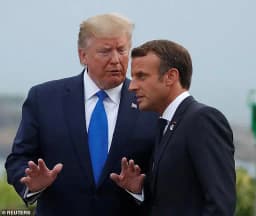 Will Trump say "Zelensky" during Macron presser today?