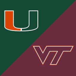 Will Miami and Virginia Tech combine for 55 or more points?