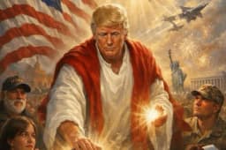 Trump posts himself as Jesus again in April?