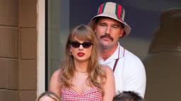 Will Taylor Swift say "Album" 5+ times during Travis Kelce's podcast on Wednesday?